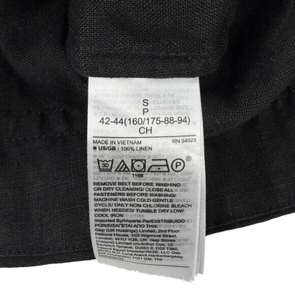 Banana Republic Linen Heritage Black Shirt Dress Womens Size Small - Picture 5 of 6